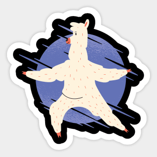 Llama Yoga Sticker